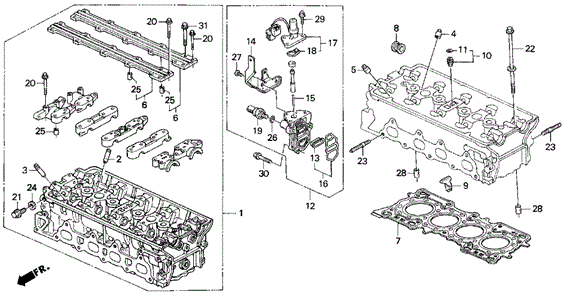 Cylinder Head (3) for 1995 Honda Prelude #0