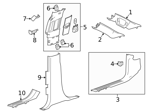 Interior Trim - Pillars for 2019 GMC Yukon XL #0