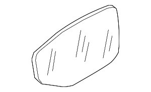 4N0857535C - Body: Door Mirror Glass for Audi Image