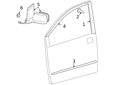 Outside Mirrors for 2005 Toyota Sienna #0