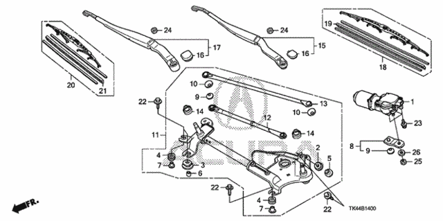Front Windshield Wiper for 2011 Acura TL #0