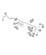 6511574AA - Front Suspension: Hex Drive Nut, Left for Mopar Image