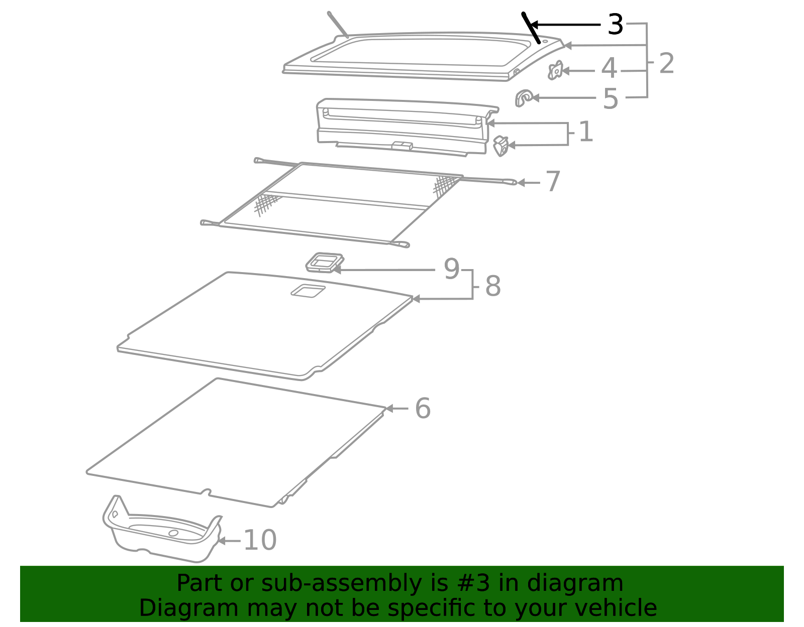 2021-2025 Volkswagen ID.4 Luggage Compartment Cover Clip 11A-863