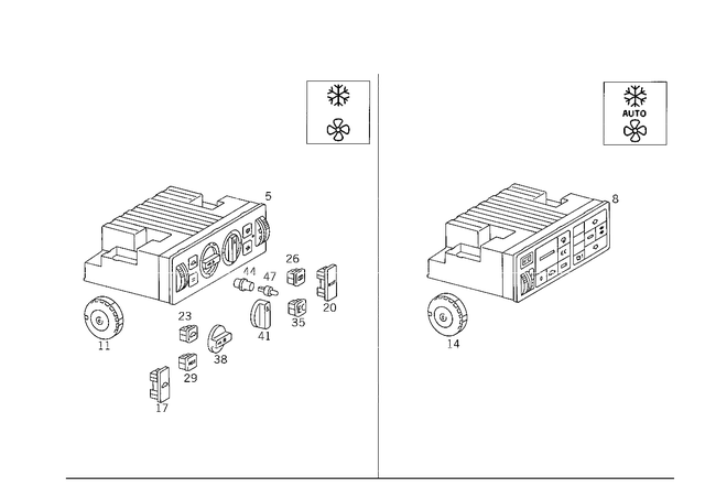1298300485 - Heating and Ventilation: Control System for Mercedes-Benz Image image