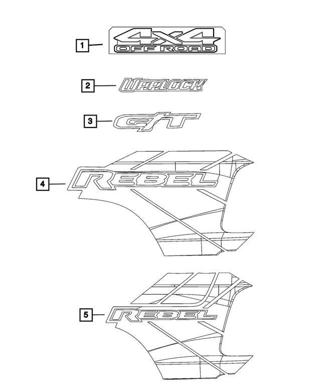 68761869AA - : Quarter Decal, Left for Mopar Image