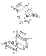 68656023AA - Frame, Bumper and Fascia: Frame Front Rail, Right for Mopar Image