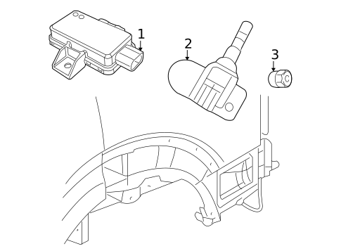 Tire Pressure Monitor Components for 2016 Dodge Challenger #0