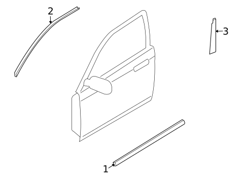 Exterior Trim - Front Door for 2012 Mazda 6 #0