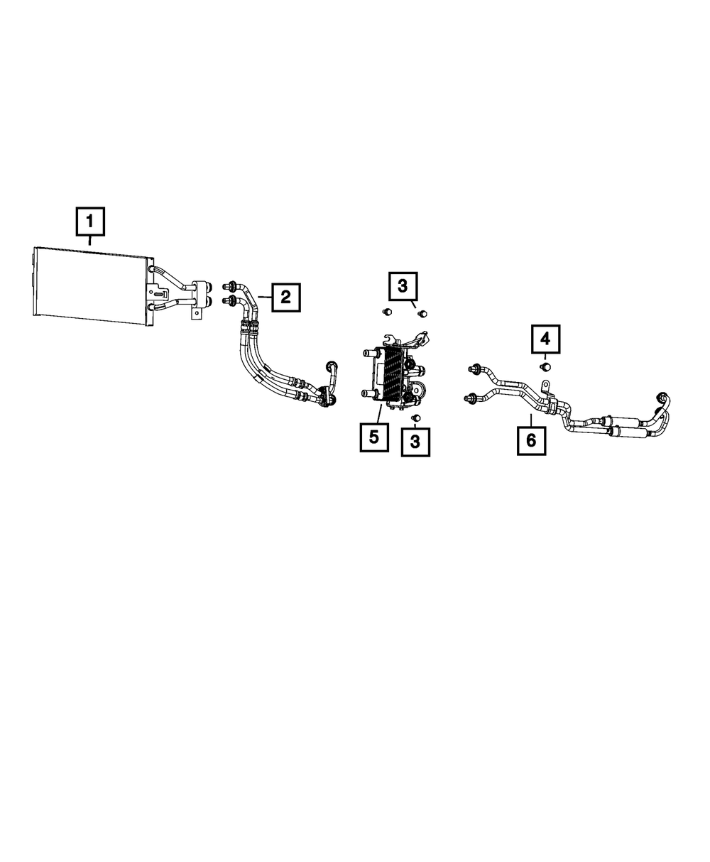 Oil Cooler Pressure And Return Hose And Tube (68379506AA)