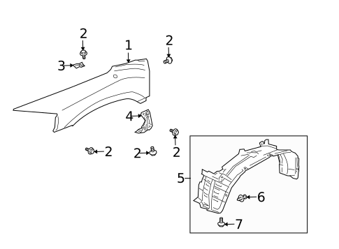 Fender & Components for 2004 Mitsubishi Endeavor #0