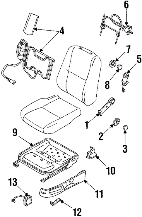 Tracks & Components for 1998 Mercury Mystique #0