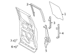 FL3Z1625712G - Body: Door Glass for Ford Image