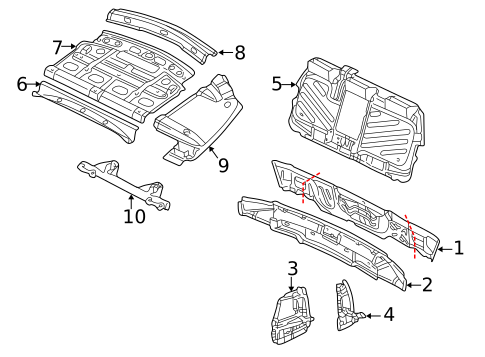 Rear Body for 2005 Volkswagen Passat #2