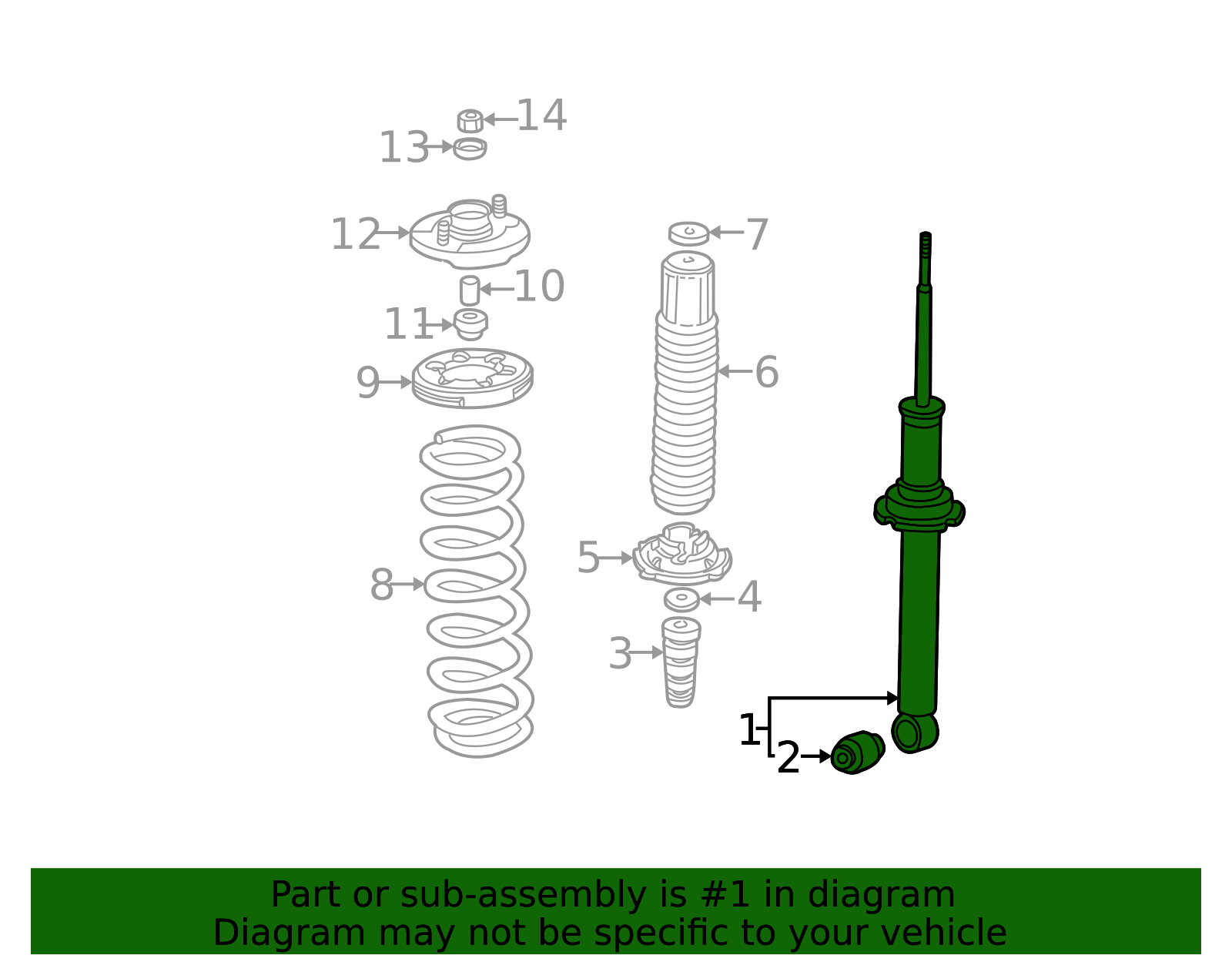 1999-2003 Acura Suspension Shock Absorber 52611-S0K-A02 | OEM Parts Online