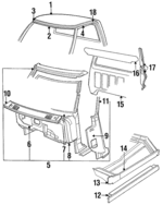 4166212 - Body: Roof Panel for Dodge: D100, D150, D250, D350, W100, W150, W250, W350 Image