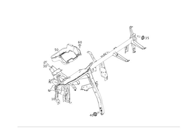 199902901 - Cowl, Front Panel: Hex. Head Screw W Flange for Mercedes-Benz Image image