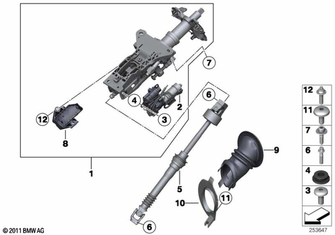 Steering Column for 2007 BMW 525i #0