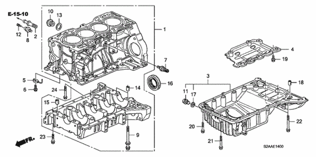 Cylinder Block - Oil Pan for 2008 Honda S2000 #0