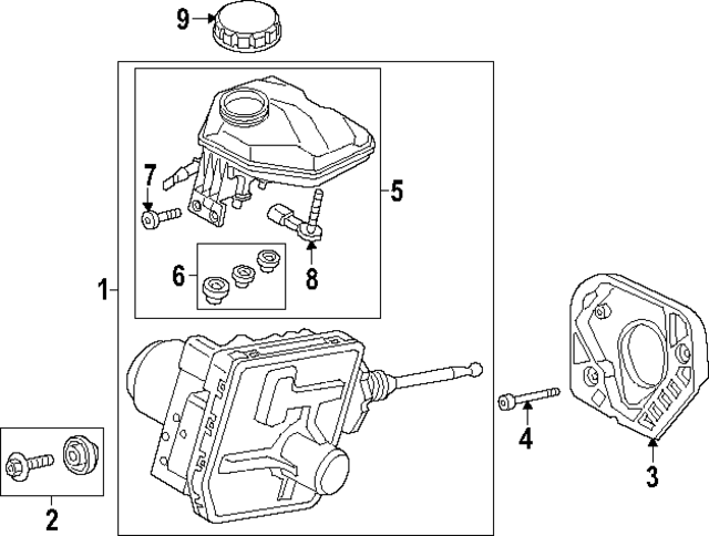 4KE614100ASBEF - Body: Booster Assembly for Audi Image