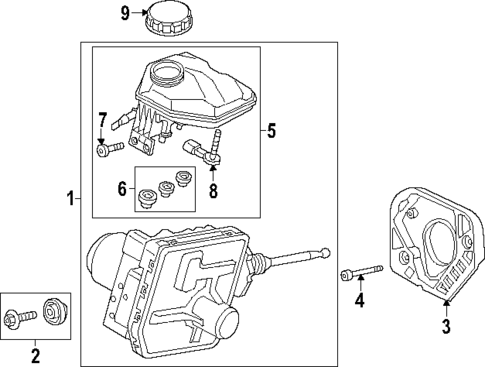 Master Cylinder - Components On Dash Panel for 2024 Audi SQ8 e-tron #0