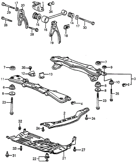Torque Rod - Front Beam for 1984 Honda Accord #0