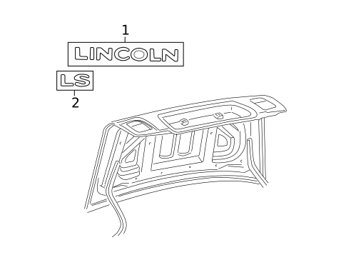 Exterior Trim - Trunk for 2000 Lincoln LS #0