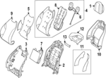 9101116 - Body: Seat Back Frame for Mercedes-Benz Image