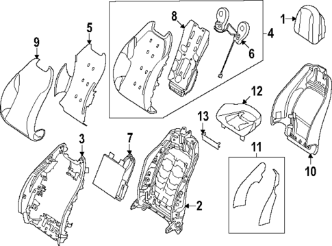 Driver Seat Components for 2024 Mercedes-Benz EQE SUV AMG&reg; #0