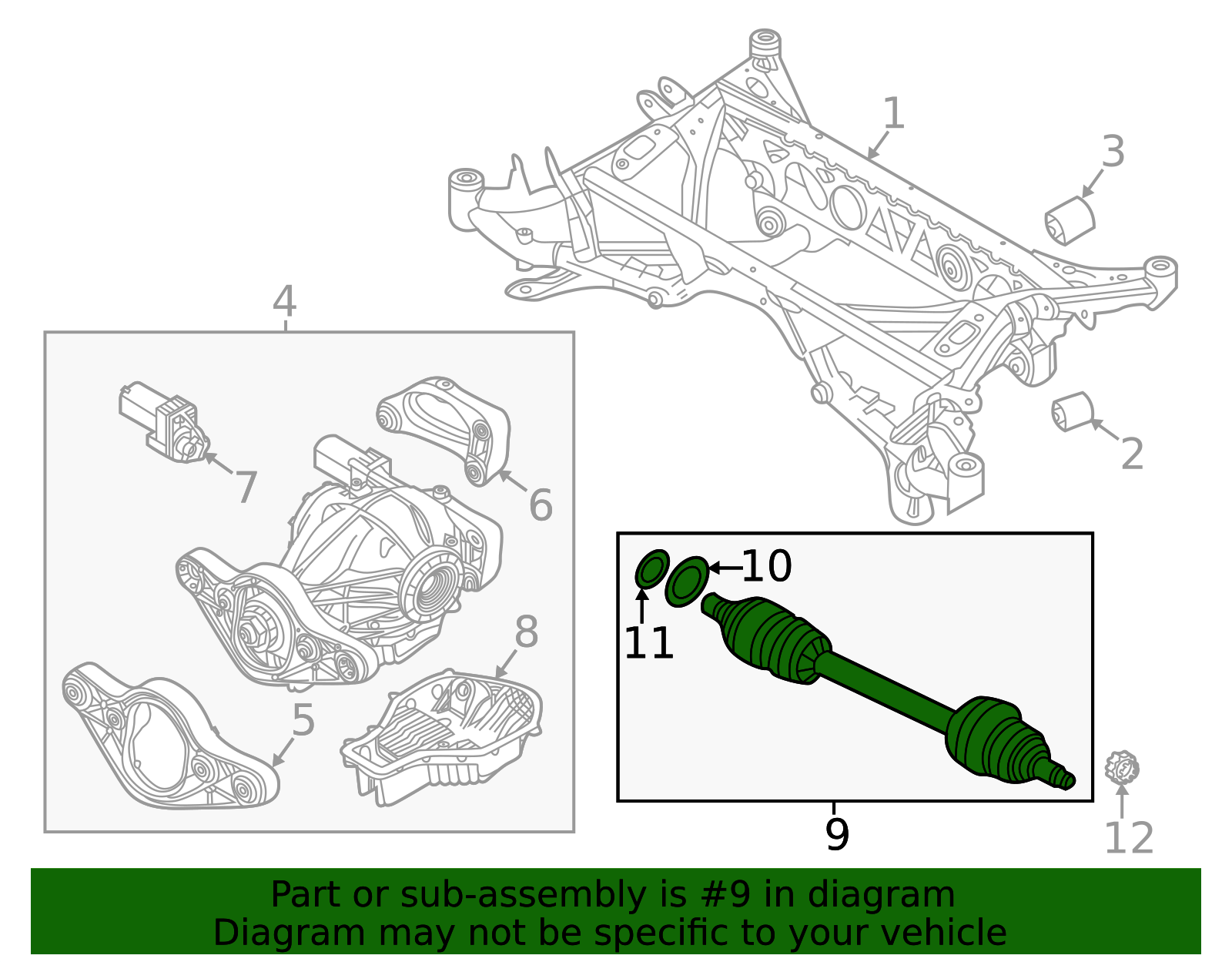 33212284616 - 2015-2021 BMW Axle Assembly (33-21-2-284-616) | BMW