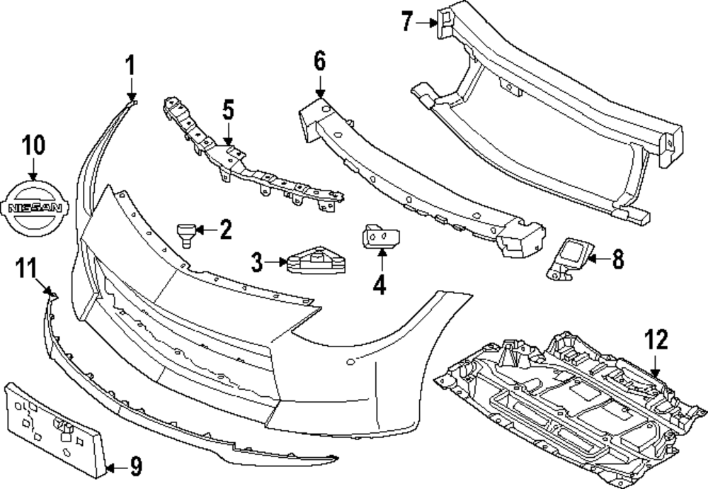 96010-6GP0A - Front Chin Spoiler - Black 2023-2025 Nissan Z