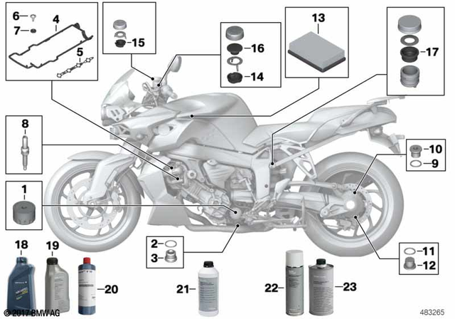11425B70298 - Service and Scope of Repair Work: Oil Filter -  for BMW-Motorrad Image