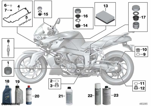 Engine Oil / Maintenance Service for 2008 BMW-Motorrad K 1200 R #0