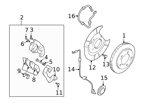 Brake Components for 1999 Suzuki Vitara #1