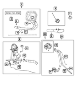 6505322AA - Fuel: Hose Clamp for Dodge: Dakota, Durango, Neon, Ram 1500, Ram 2500, Ram 3500 | Jeep: Grand Cherokee | Ram: 1500, 2500, 3500 Image