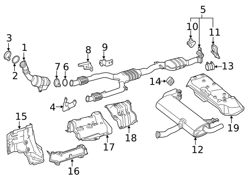 Exhaust Components for 2019 Mercedes-Benz GLC 43 AMG&reg; #1