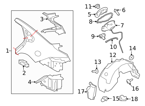 Fuel Door for 2017 Jaguar XF #0