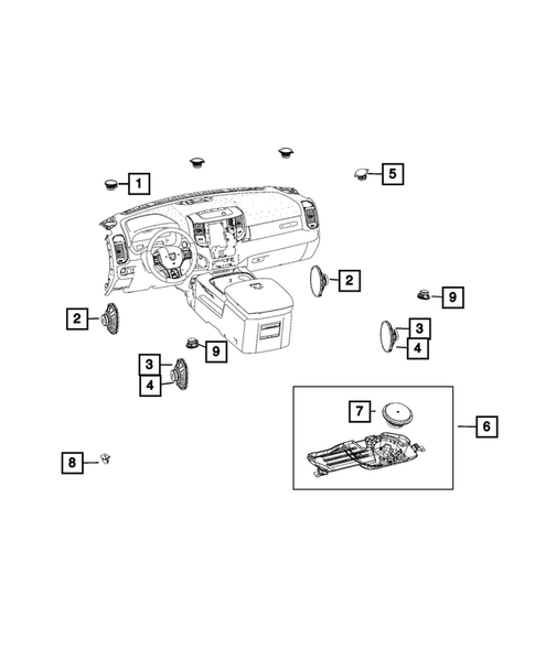 Radio, Antenna, Speakers, DVD, and Video systems for 2019 Ram 2500 #4