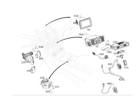 Radio, Operating and Display Unit for 2014 Mercedes-Benz CLA250 #0