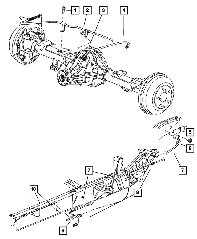 52013538AE - Parking Brake: Brake Hose for Mopar Image image