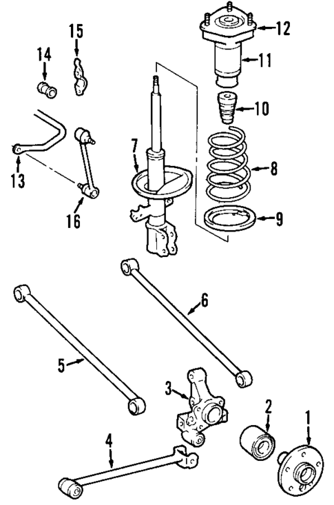 Rear Suspension for 2009 Kia Sportage #0