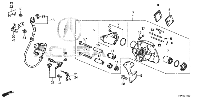 Parking Brake Caliper (Epb) for 2018 Acura NSX #0