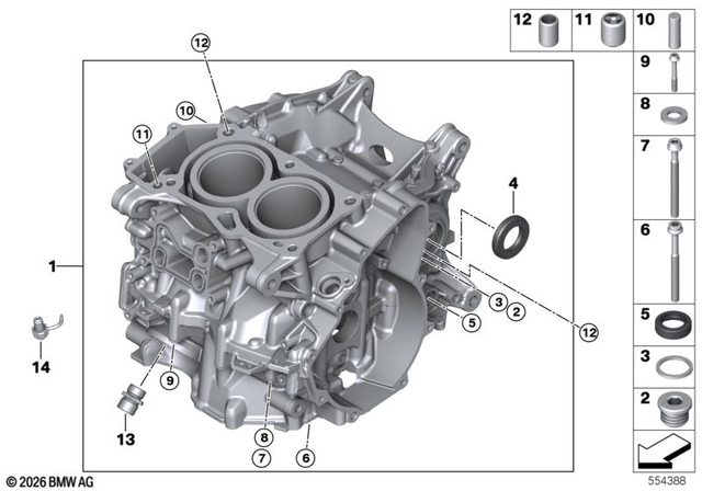 11118563883 - : Connection Fitting For Oil Filter for BMW-Motorrad Image