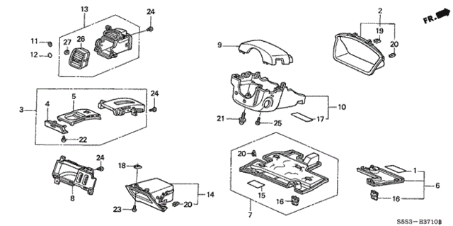 Instrument Panel Garnish (Driver Side) for 2003 Honda Civic #0