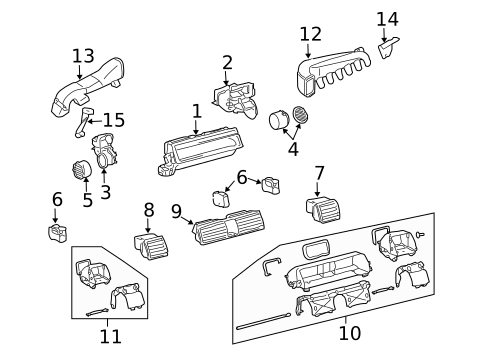 Ducts for 2006 Volkswagen Phaeton #1