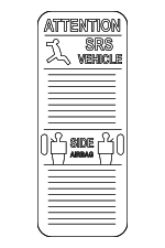 8526237500 - Body: Air Bag Label for Kia: Optima Image