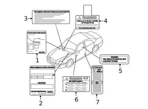 Labels for 2005 Kia Optima #0