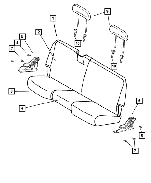 Rear Seats - Second Row for 2010 Dodge Ram 3500 #7