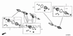 44014T5E010 - Chassis: JOINT SET, OUTBOARD for Honda Image