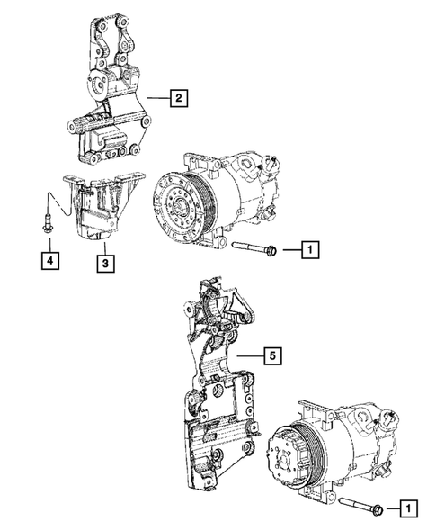 Air Conditioner Compressor and Mounting for 2009 Dodge Caliber #1