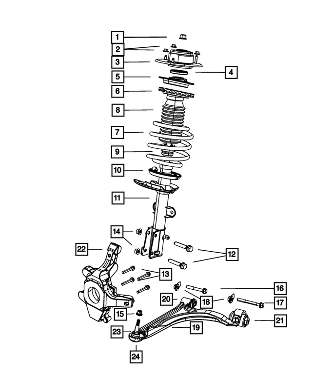4862004AB - : Front Coil Spring for Mopar Image